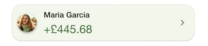 A row lifted from that list: Maria Garcia owes you £445.68